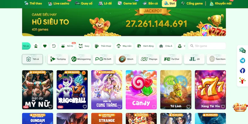 Sảnh game Slots Lu88